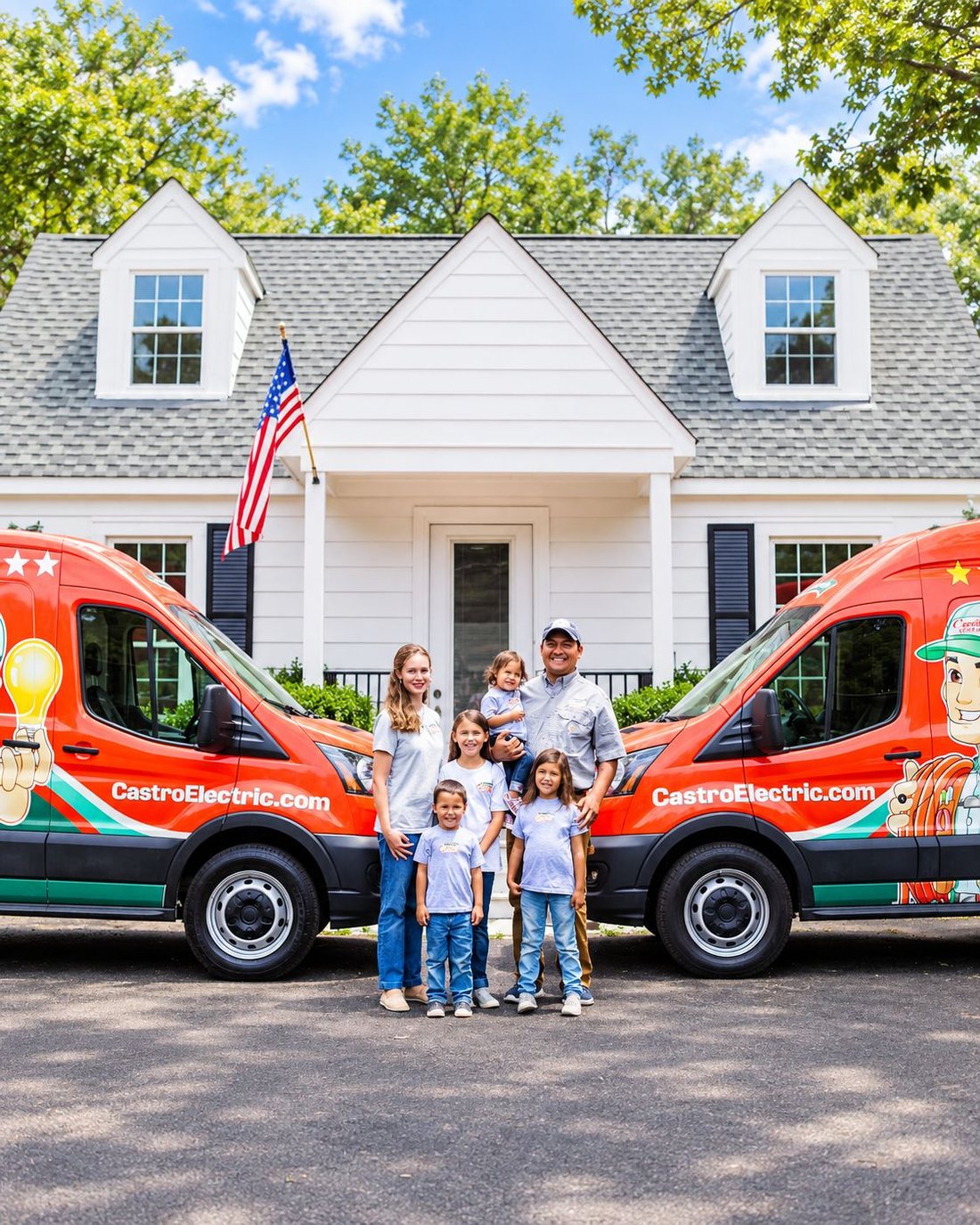 Castro Electric team with their van